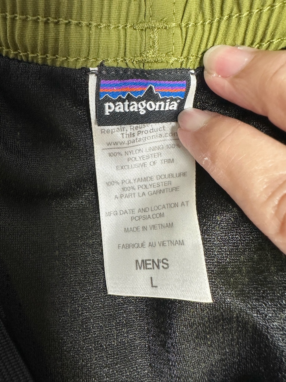 Patagonia Baggies Men’s Nylon Swim Trunks Shorts with Mesh Liner Size L - Picture 8 of 10